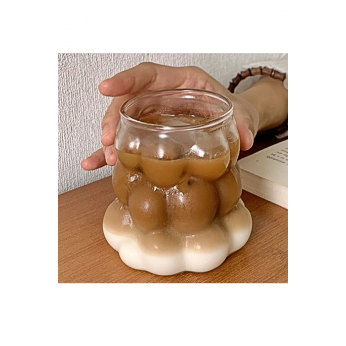 Isıya Dayanıklı Borosilikat Boncuk & Üzüm Şekilli Bardak Boncuklu Tasarım Meyve Suyu Fincanı Kahve Ve Sunum Bardağı