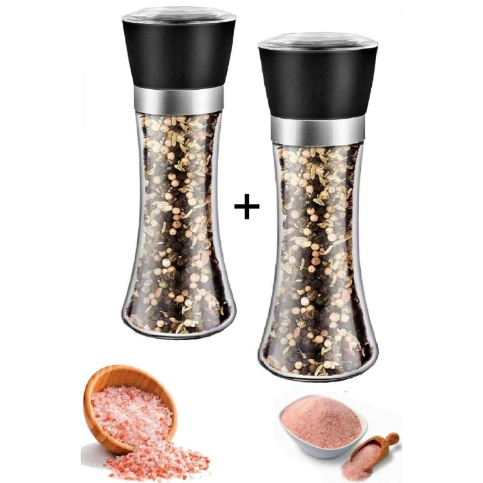 Karabiber Tuzluk Değirmeni Seramik Bıçaklı Öğütücü Büyük Boy Baharat Öğütü