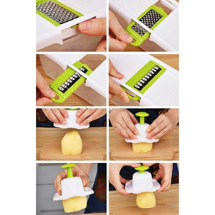 Rende Pratik Dilimleyici 13 Parça Hazneli Rendeleme Seti