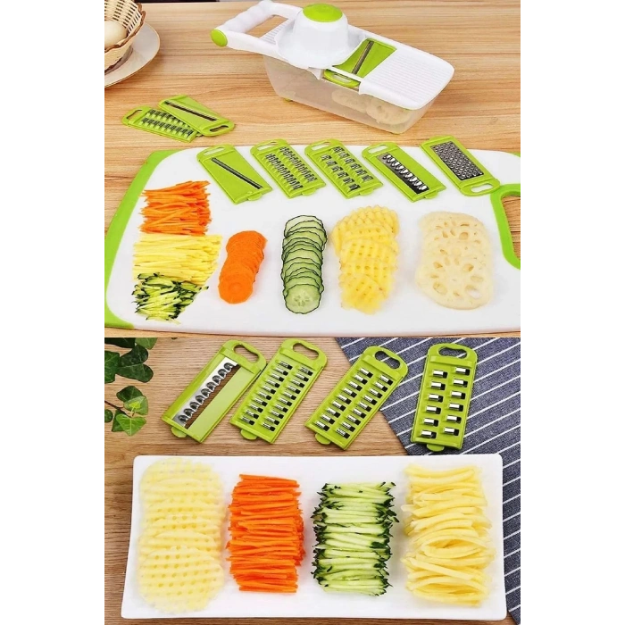 Rende Pratik Dilimleyici 13 Parça Hazneli Rendeleme Seti