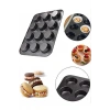 12 Bölmeli Muffin Kek Kalıbı  Kurabiye Turta Kalıbı Fırın Pasta Çörek Kapsül Yanmaz Kalıp