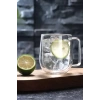 2 Adet Çift Cidarlı Cam Kupa 250 ml Ev Ofis Fincanı Çift Katlı Isı Yalıtımlı Kulplu Cam Bardak