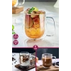 6lı Çift Cidarlı Bardak 250 ml Ev Ofis Çay Fincanı Kahve Sunum Bardağı