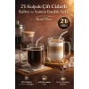 2 Adet Çift Cidarlı Cam Kupa 250 ml Ev Ofis Fincanı Çift Katlı Isı Yalıtımlı Kulplu Cam Bardak
