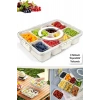 8 Bölmeli Kilit Kapaklı Taşınabilir Saklama Kabı Kahvaltılık Organizer Gıda Kutusu Piknik Seti