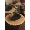 Bambu Rattan Amerikan Servis Hasır Yuvarlak Supla Tabak Altlığı Masa Dekoru Sunum Seti  | 3 Adet