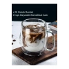 Çift Cidarlı Cam Bardak Kupa Çift Katlı Isı Yalıtımlı Espresso Latte Bardağı 2 Adet