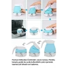 Mini Silikon Katlanabilir Kettle Kolay Kullanım Su Isıtıcı Taşınabilir Seyahat Piknik Demlik 600ml