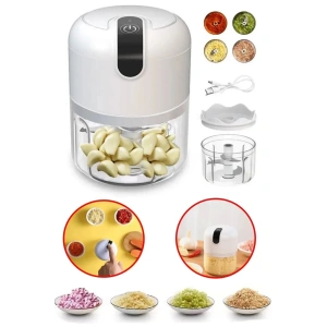 250 Ml Hazneli Mutfak Robotu Paslanmaz Bıçaklı Kompakt Şarj Edilebilir Mini El Rondosu Şarjlı Hazneli Rende