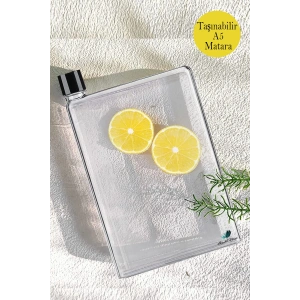 A5 Bottle Motivasyonel Su Matara Notebook Sporcu Suluk Su Matarası 350 ML
