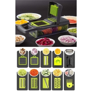 Chopper Küp Rende 13 Parça Hazneli Sebze Doğrayıcı Dicer Dilimleyici Mutfak Seti