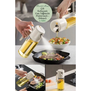 Çift Foksiyonlu Cam Yağdanlık ve Püskürtmeli Sprey Yağdanlık Sprey Yağlık Sirkelik