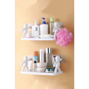 Çok Amaçlı Baharatlık Makyaj Banyo Ve Mutfak İçin Kendinden Yapışkanlı Rambo Raf - 2 ADET