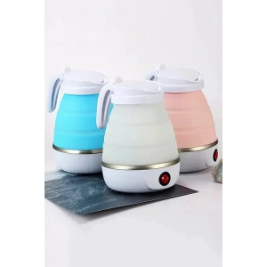 Mini Silikon Katlanabilir Kettle Kolay Kullanım Su Isıtıcı Taşınabilir Seyahat Piknik Demlik 600ml