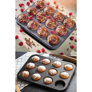 Muffin Kalıbı Kek 12li Cupcake Muffin Kurabiye Turta Kalıbı Fırın Pasta Çörek Kapsül Yanmaz Tepsi