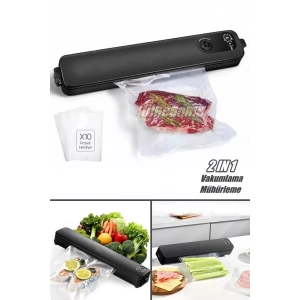 Mühürleme Vakum Gıda Makinesi Ev Tipi Yapıştırma ve Gıda Yiyecek Vakumlama Poşet Hediyeli