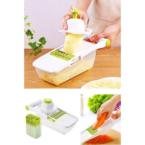 Rende Pratik Dilimleyici 13 Parça Hazneli 8 Bıçaklı Rendeleme Seti