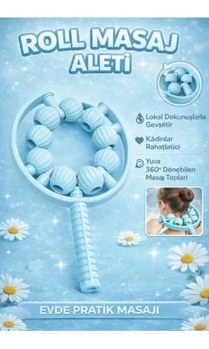 8 Tekerlekli El Tipi Masaj Aleti Kas Gevşetici Lenf Drenaj Rulosu Ayarlanabilir Kol Bacak Bakım