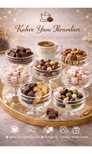 Çizgi Desenli Ayaklı Cam Sunum Kasesi Kahve Yanı Lokum Çikolata Kuruyemiş Servis Seti | 6 ADET