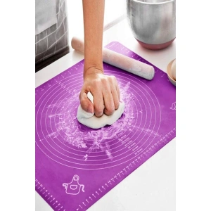 Premium Silikon Hamur Açma Matı Ölçülü Isıya Dayanır Hamur Yoğurma Matı