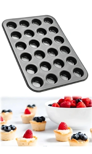 Muffin Kalıbı 24'lü Fırın Mini Kek Browni Kekstra Kurabiye Kalıbı Cakecub Kapsülü Muffin Baking Pan