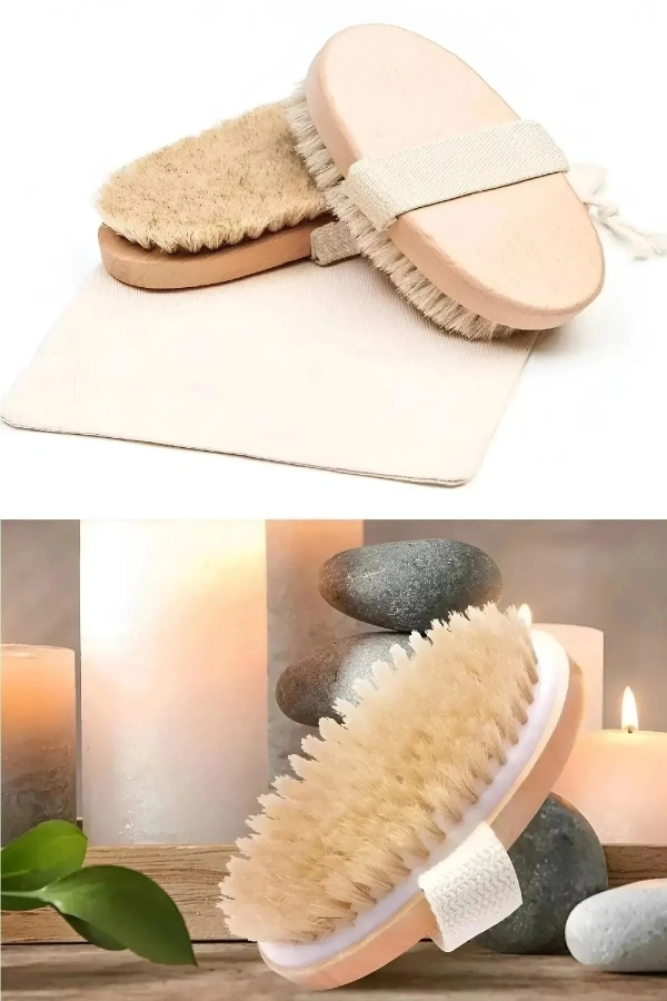 Selülit Fırçası Doğal Ahşap At Kıllı Fırçası Çatlak Batık Varis Karşıtı