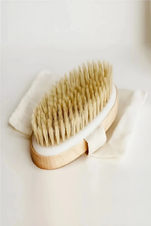 Selülit Fırçası Doğal Ahşap At Kıllı Fırçası Çatlak Batık Varis Karşıtı