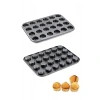 Muffin Kalıbı 24lü Fırın Mini Kek Browni Kekstra Kurabiye Kalıbı Cakecub Kapsülü Muffin Baking Pan