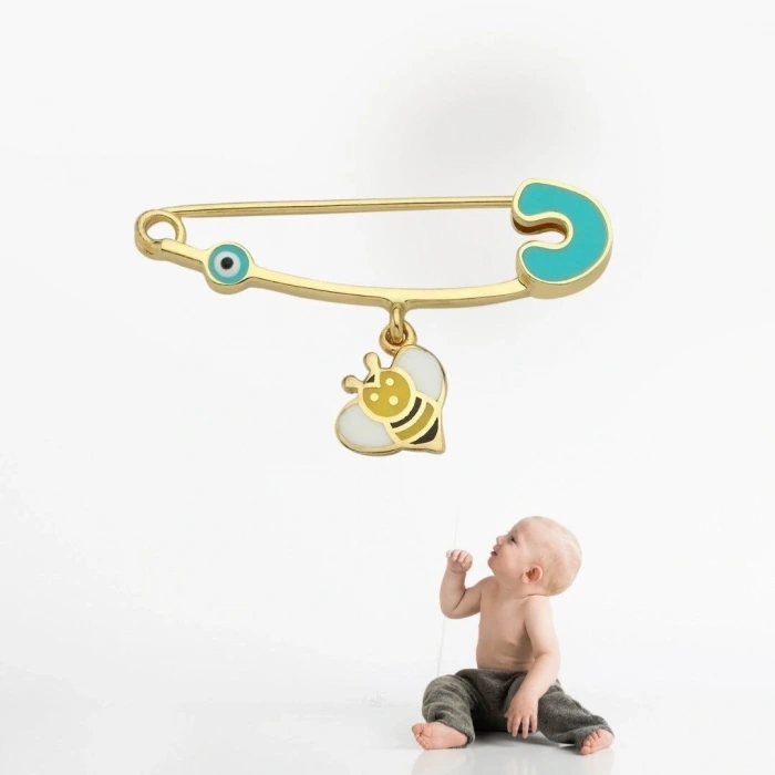 14 Ayar Altın Arı Bebek İğnesi