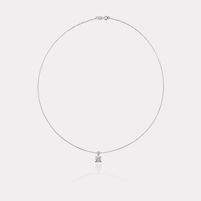 14 Ayar Altın Beyaz Tektaş Kolye