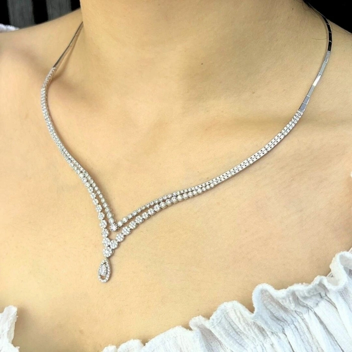 14 Ayar Altın Çift Sıra Kronet Set Takımı