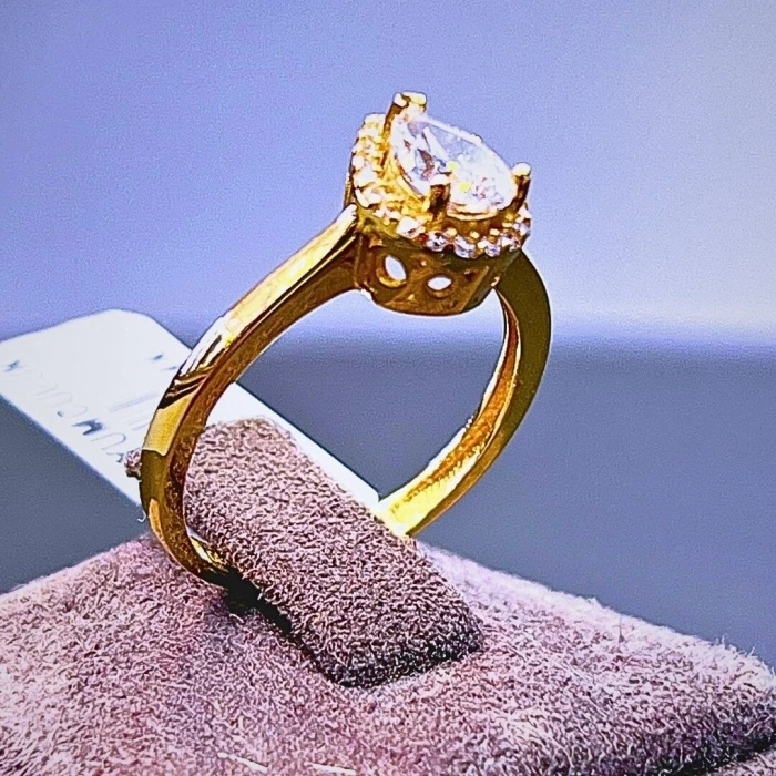 14 Ayar Altın Damla Yüzük