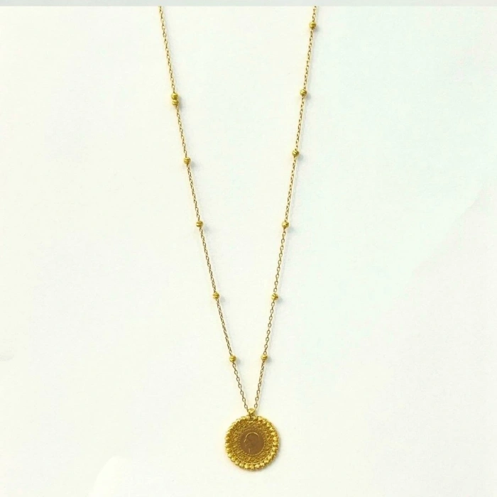 14 Ayar Altın Dorika Çeyrek Altın Kolye