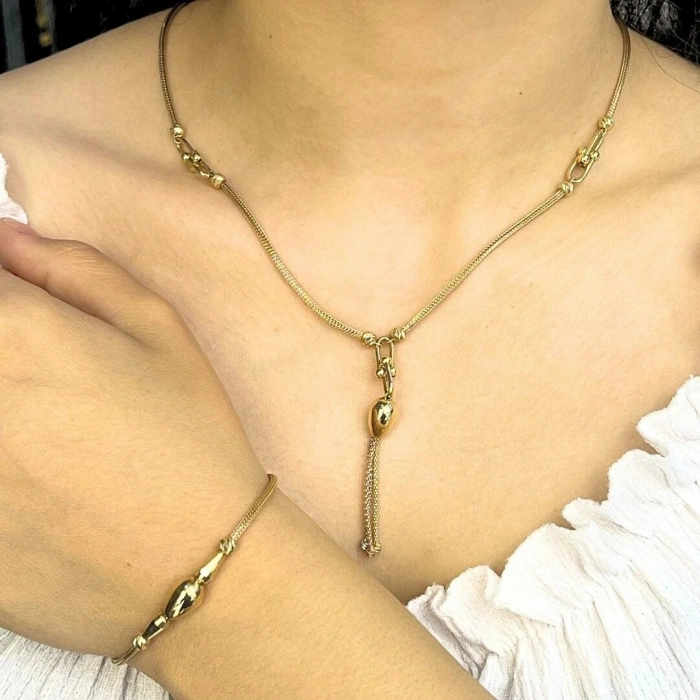 14 Ayar Altın Dorika Set Takımı