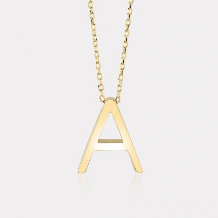 14 Ayar Altın Harf Kolye