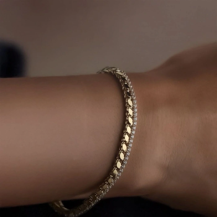 Altın Pullu Suyolu Bileklik