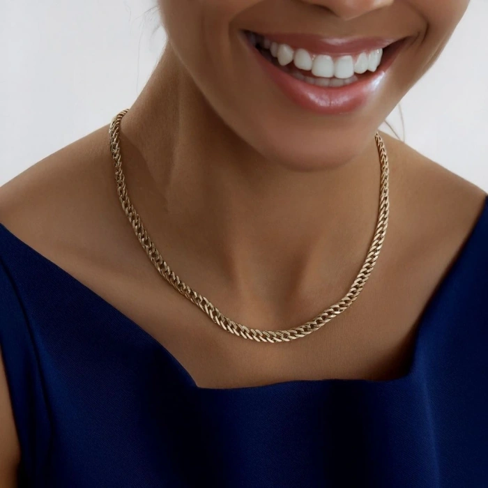 Altın Zincir Kolye Gurmet Zincir