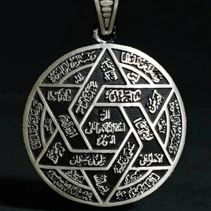 HZ. Süleyman Mührü Gümüş Kolye İsmi Azam Duası