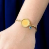 14 Ayar Tekli Çeyrekli Bileklik