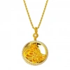 Yuvarlak Tuğralı 8 Ayar Altın Kolye