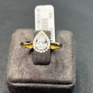 14 Ayar Altın Damla Yüzük