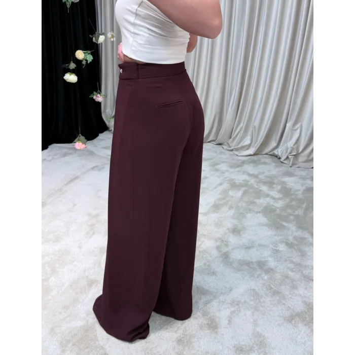 Bordo Krep Pantolon