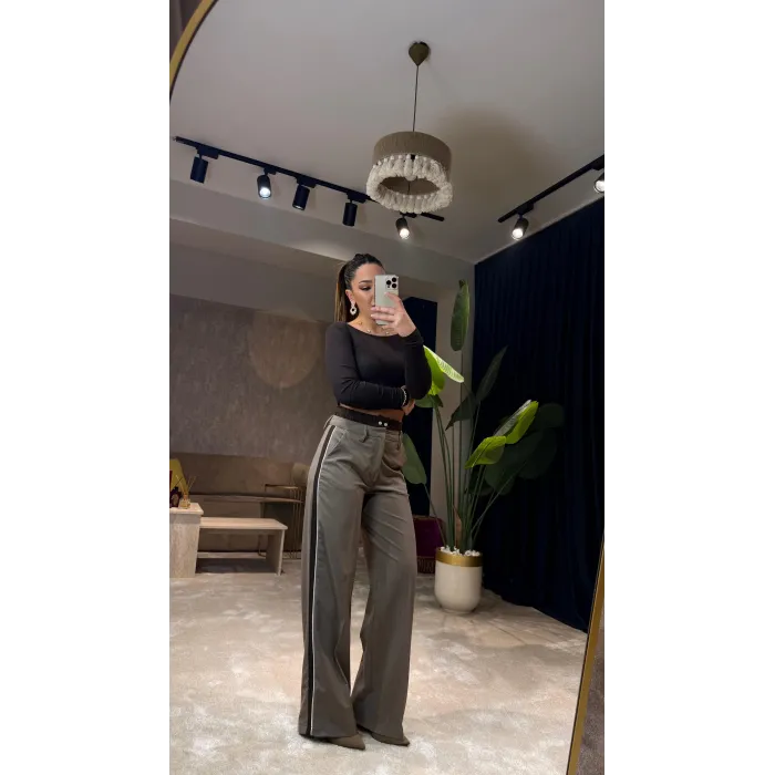 Kahverengi Palazzo Pantolon