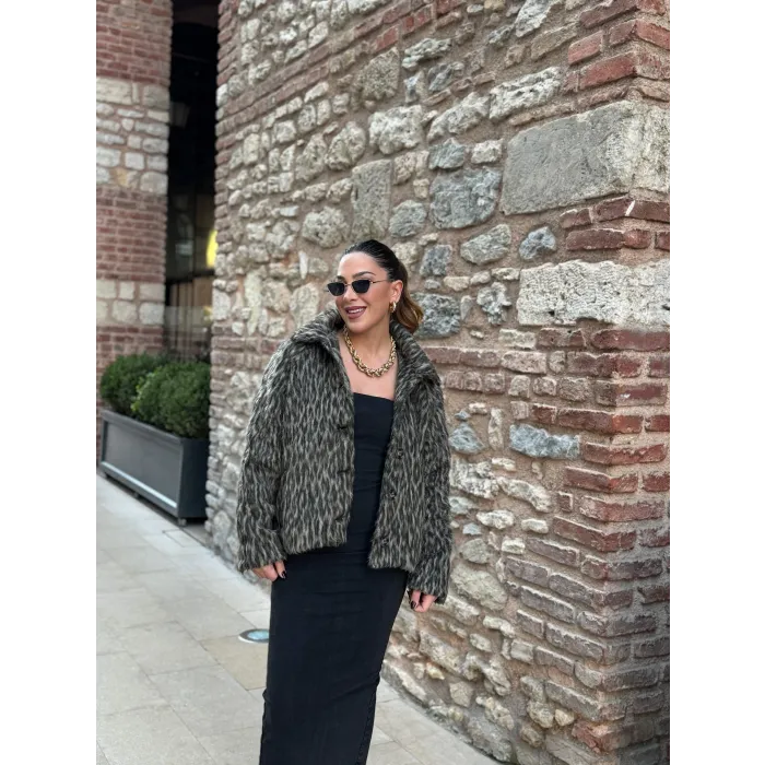 Marka Leopar Desenli Ceket