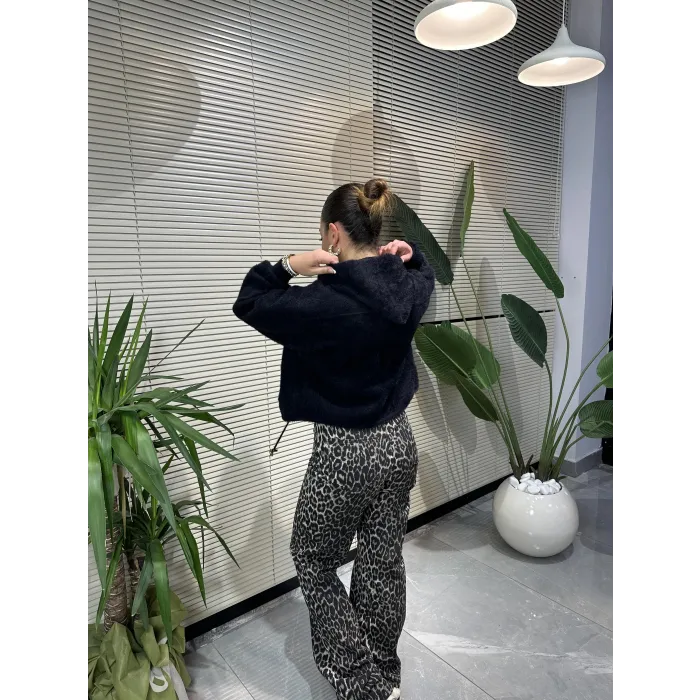 Leopar Desenli Jean Pantolon