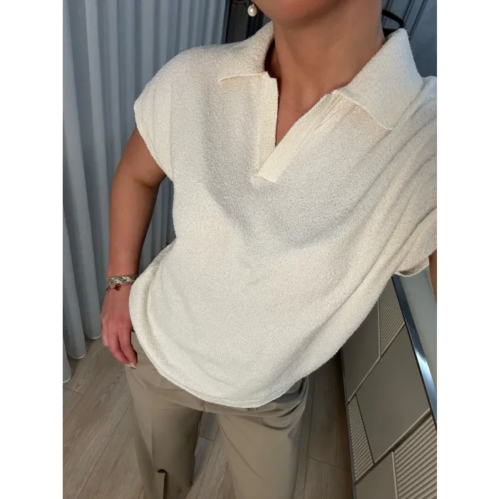 Polo Yaka Triko Bluz