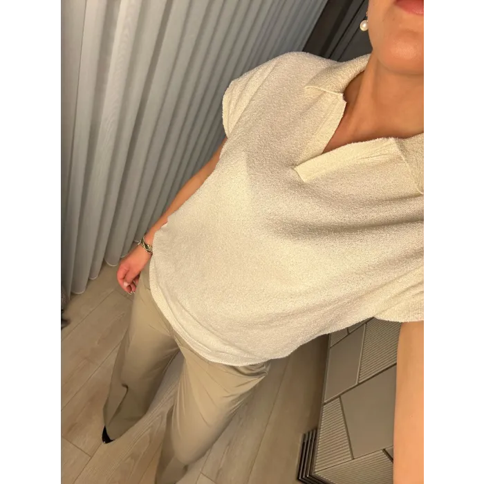 Polo Yaka Triko Bluz