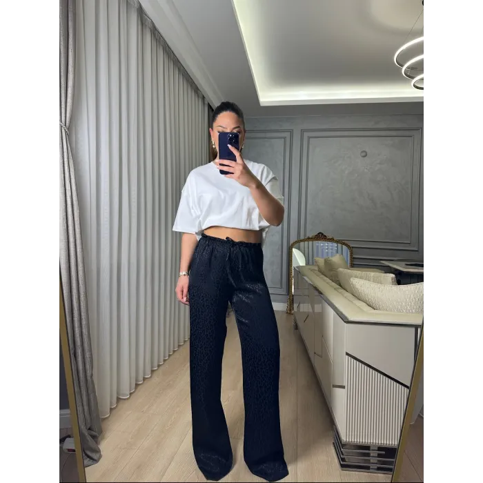 Siyah Saten Pantolon