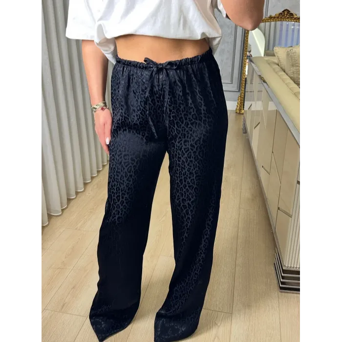 Siyah Saten Pantolon