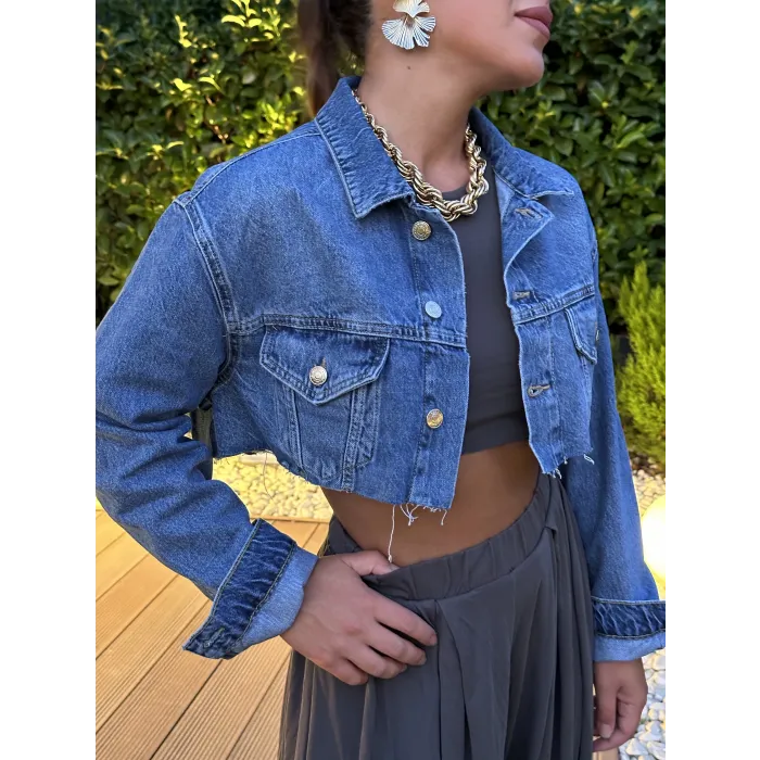 Zr Orj Crop Jean Ceket